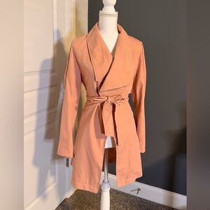 Love Tree Pink Belted Women's Coat Cardigan